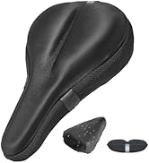Extra Soft Gel Bike Seat Cover – Padded Wide Bicycle Saddle Cushion for Men &amp; Women, Low-Nose Com...