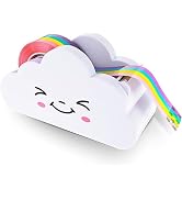White Tape Desk Dispenser Cloud Tape Cutter with Rainbow Tape Dispenser Cute Tape Dispenser Holde...