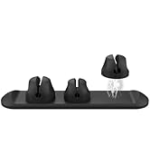 Magnetic Silicone Cable Clips with No-Residue Strong Adhesive – Desk, Under-Desk, Nightstand, Wal...