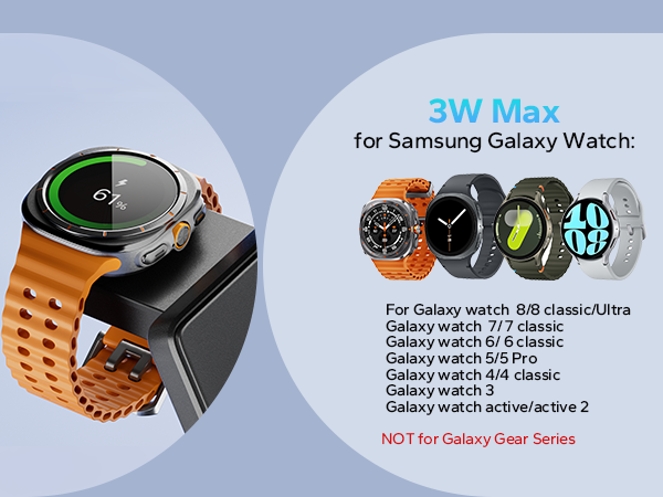 3in1 wireless charging dock for samsung galaxy watch