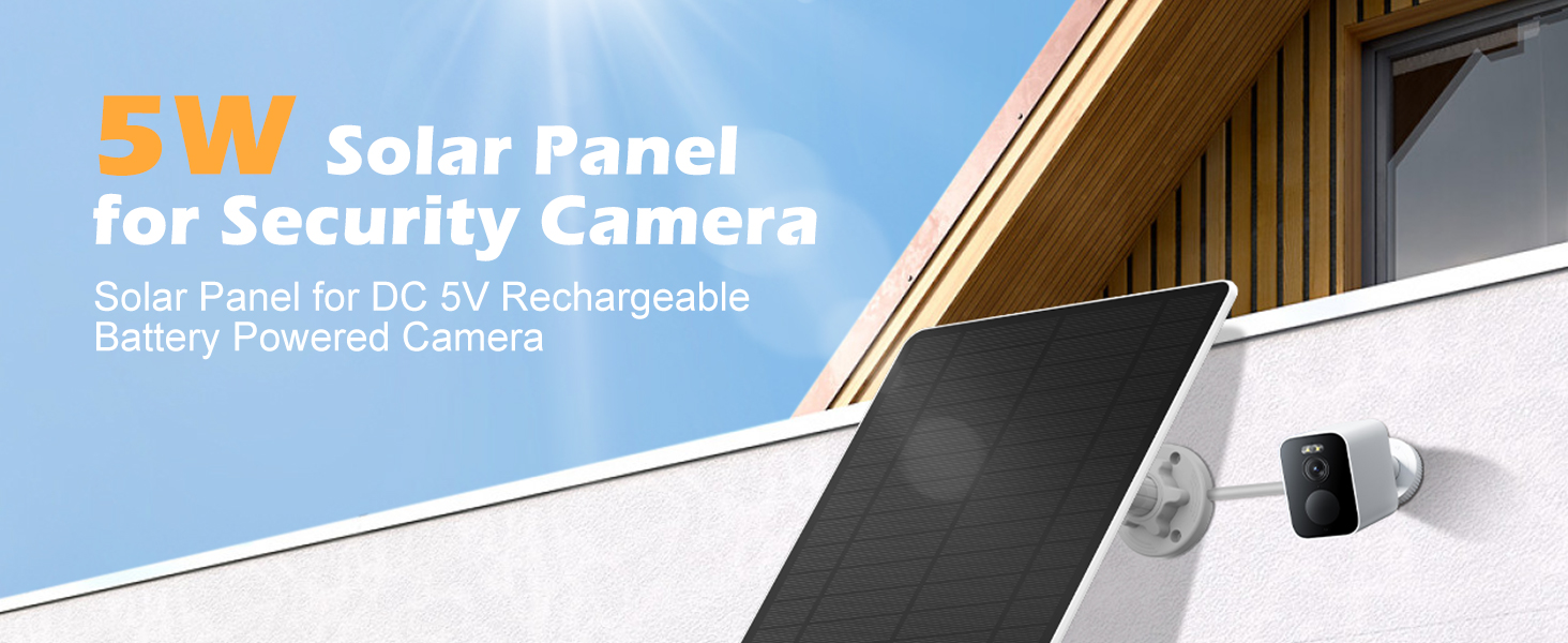 solar panel for security camera