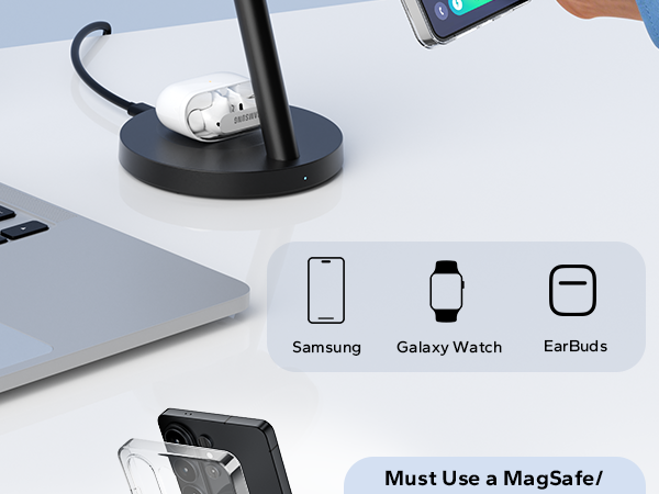 magnetic wireless charger samsung 3 in 1 dock