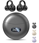 Jacuate Clip on Earbuds,Open Ear Earbuds Wireless Bluetooth 5.4, Lightweight Open Ear Headphones ...
