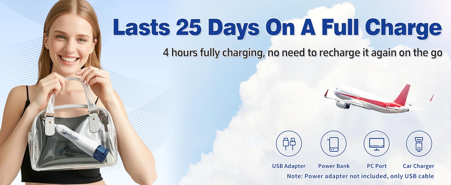Tovendor electric water flosser with large battery can lasts 25 days on a full charge