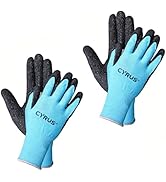 CYRUS 2 Pairs Nitrile Gardening Gloves for Women&Men, Thorn-Proof Garden Gloves,Work for Weeding,...