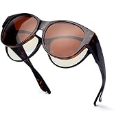 Face Shadow Polarized Sunglasses Fit Over Glasses, Sunglasses for Women to Go Over Glasses UV Pro...