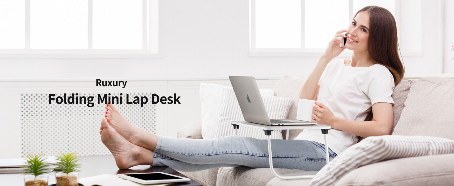 Ruxury Folding Lap Desk Laptop Stand Bed Desk Table Tray