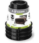 Slipstick CB671 5 Inch Bed Risers/Furniture Raisers with Steel Reinforced Holder Top, Lifts Heigh...