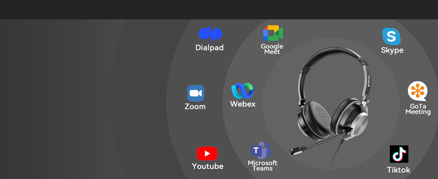 computer headphones, headphones for laptop, usb headset with microphone for pc, computer headset