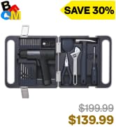 HOTO Cordless Brushless Drill Tool Set, Variable Speed, Hidden Buckle, Unique LED Screen, Intelli...