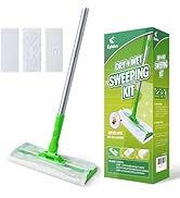 Eyliden Sweeper Mop, Wet &amp; Dry Mops for Floor Multi Surface Cleaning, Disposable Dust Mop Starter...