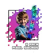 2 pack pixel swords kid holding pixel sword