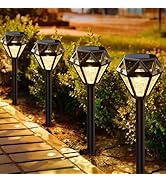 Ouddy Decor Solar Lights Outdoor Waterproof, 4 Pack LED Solar Garden Lights Landscape Lighting So...