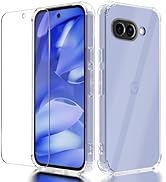 (2 in 1) Orzero Phone Case Compatible for Google Pixel 9a, with 1 Pack Tempered Glass Screen Prot...