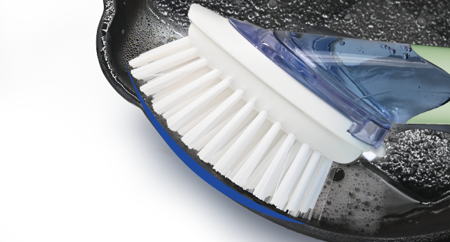 soap dispensing dish brush