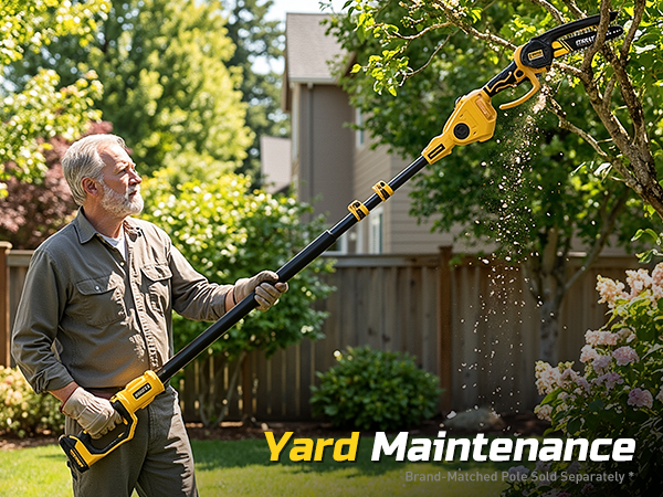 yard maintenance for high branch cutting