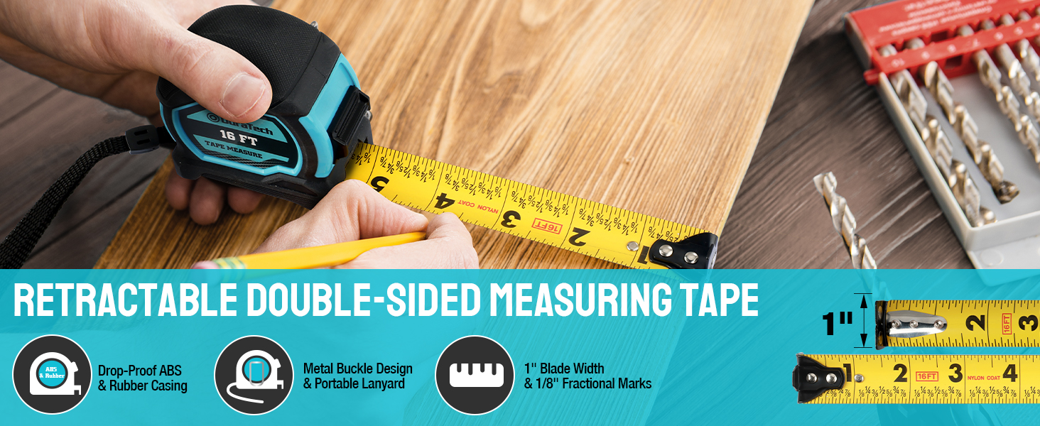 retractable double-sided measuring tape