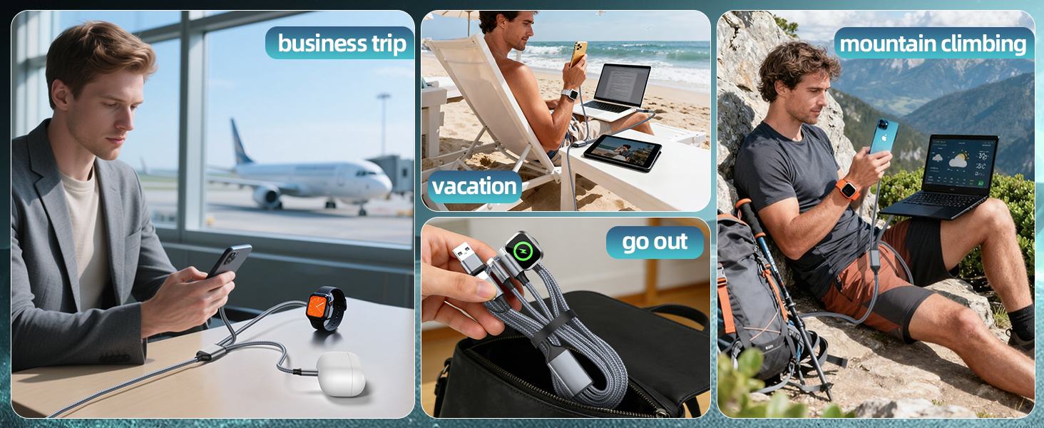 Travel Cruise Essentials charger cable cord