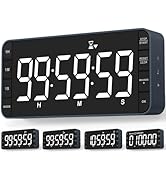 MeesMeek Kitchen Clock Timer: 99H 59M 59S Countdown Countup Rechargeable Interval Digital Timer, ...