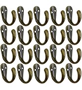 Gutapo Coffee Cup Hooks 20pcs Vintage Bronze Hooks Door Wall Closet Mounted Single Hook Hangers f...