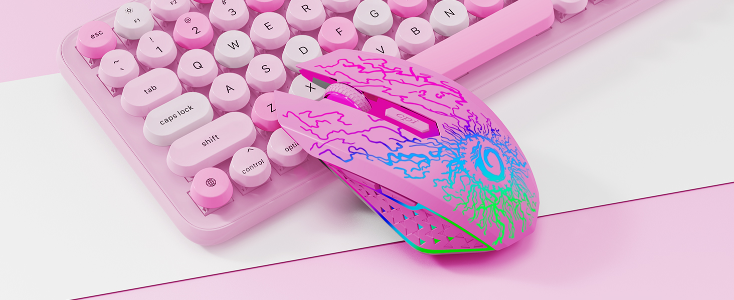 Pink usb mouse