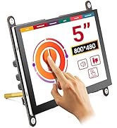 ELECROW 5 Inch Touch Screen Monitor LCD Display, 800×480 Mini Touchscreen HDMI-Compatible &amp; USB P...