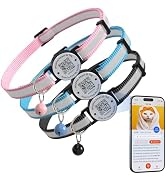 ilFindYou 3 Pack Breakaway Cat Collar with Safety Bell &amp; Reflective Strips | QR ID Tag &amp; Nam...
