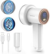 Fabric Shaver Fuzz Remover Rechargeable, HOMEASY Electric Lint Remover Shaver with 3 Blades &amp; LED...