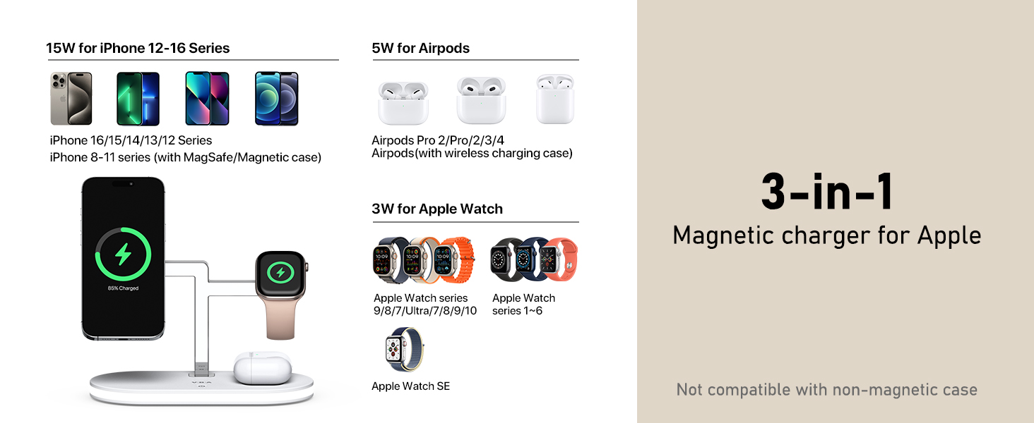 4 in 1 charging station for apple devices