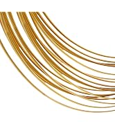 BENECREAT 19.7Ft 16 Gauge Half Round Brass Wire, 3mm Wide Jewelry Beading Wire for Earring Neckla...