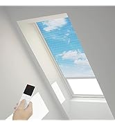 MaKefeile Motorized Skylight Shades Blinds Cellular Blackout Shades Blinds Support to Connect to ...