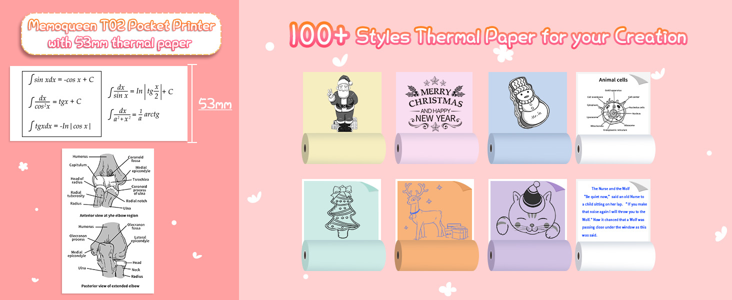 thermal mini printer sticker maker machine printer
