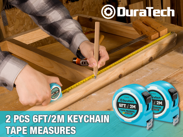 2pcs 6ft keychain tape measures