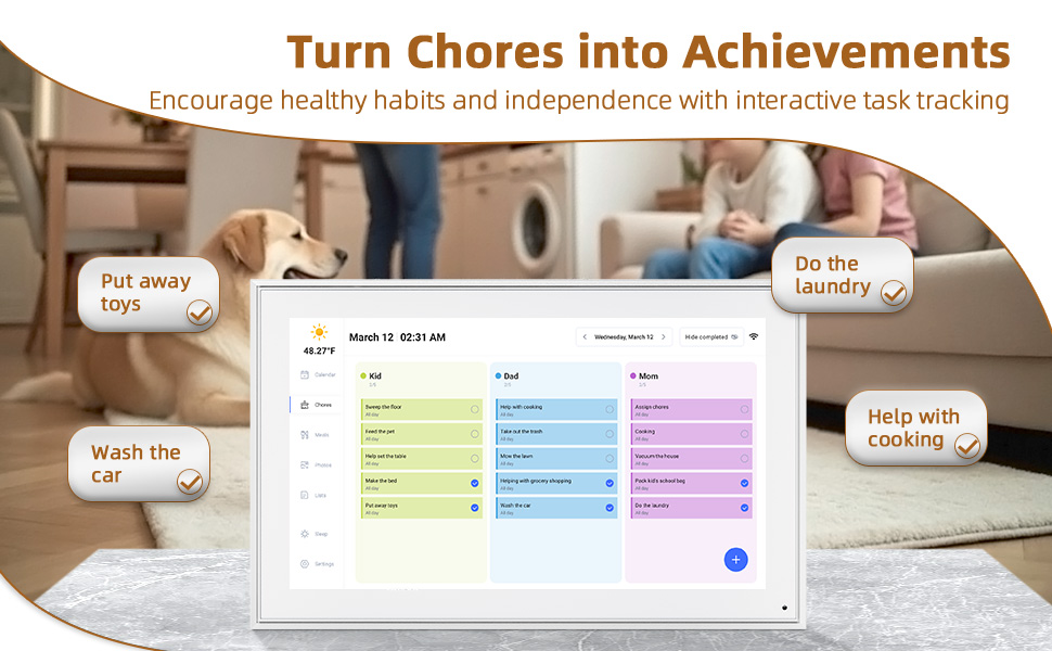 digital calendar wall touch screen