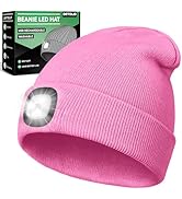 DETDLIB Gifts for Men ,Beanie Hat with Light,Stocking Stuffers for Men Dad Husband,Unisex USB Rec...
