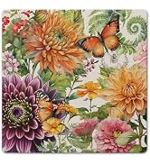 Botanica Decorative Heat Tolerant Stone Trivet with Non-Skid Cork Backing 8” Square Artistic, Dur...