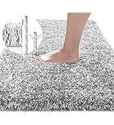 Yimobra Fluffy Plush Bath Rug, Super Shaggy Soft Comfortable Non Slip, Water Absorbent Microfiber...