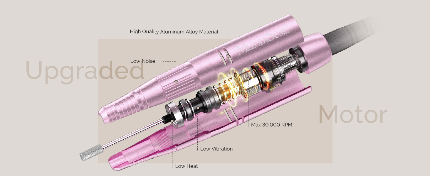 Powerful Carbon Brush Motor(30000 RPM + 320gf.cm torque)