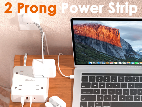 2 Prong to 3 Prong Outlet Adapter