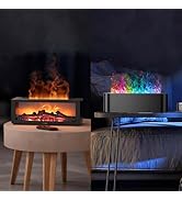 2pcs Fireplace Aroma Essential Oil Diffuser Colorful Flame Fire Diffuser Humidifier