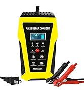 FASTAGEI 6-Amp Battery Charger, 12V 6A Lead Acid Portable Car Battery Charger 4-Stage Trickle Cha...