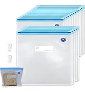 Daarcin Sous Vide Bags 20pcs 8.3x8.7in/21x22cm BPA Free Reusable Vacuum Sealer Bags Keep Food Fresh