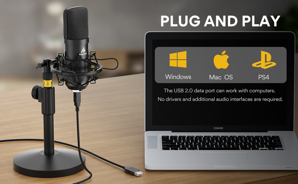 maono usb microphone kit AU A04T