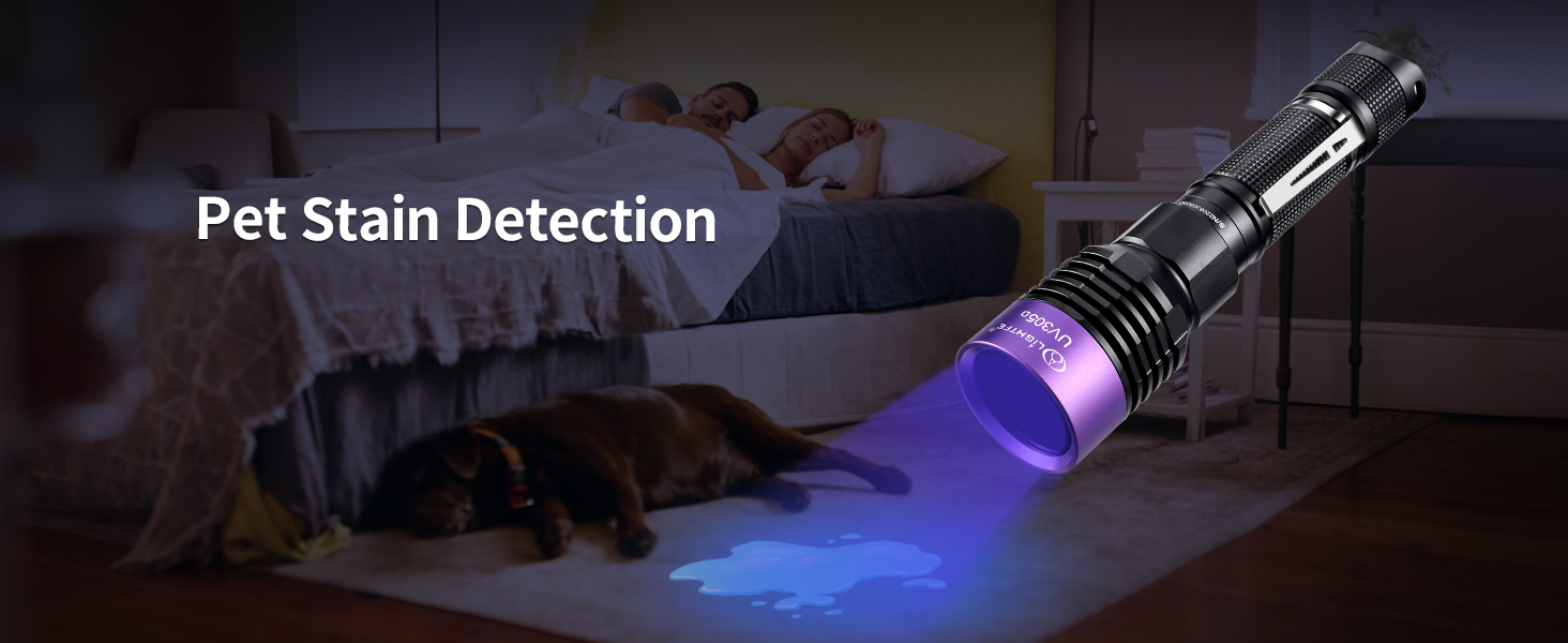 Detection of pet urine stains and stains