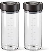 NUZEAK Glass Jar (Coffee Brown 2-Pack, 34oz)
