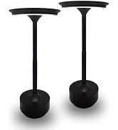 Mollislux Cordless Rechargeable LED Table Lamp, 11.5 inches Modern Portable Desk Lamps 3 Colors A...