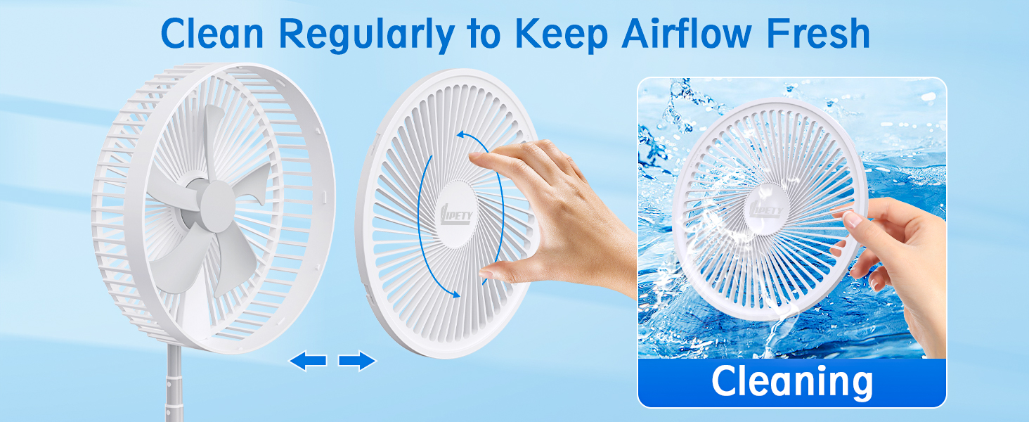 detachable fan easy to clean