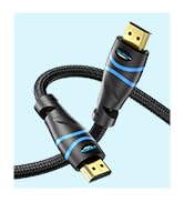 BlueRigger 4K HDMI Cable (25FT, 4K 60Hz HDR, High Speed 18 Gbps, eARC, Nylon Braided Cord) - Comp...