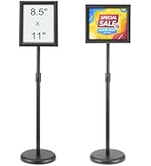 VEVOR Pedestal Sign Holder, 8.5 x 11 Inch Vertical and Horizontal Adjustable Poster Stand, Heavy-...