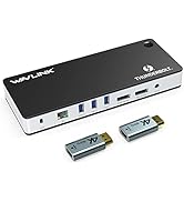 WAVLINK Dual Display Port Thunderbolt 3 Dock with 60W Charging, Dual 4K@60Hz &amp; Single 8K@30Hz Dis...